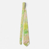 パステルフローラウォーターカラー抽象芸術アート ネクタイ (裏面)