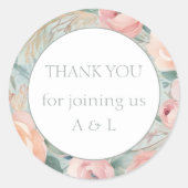 パステルフローラエレガンス結婚ズ ラウンドシール (正面)