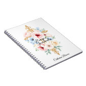 パステルフローラカトリック十字信仰祈りの言葉ジャーナル ノートブック (右側)