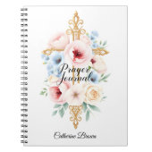 パステルフローラカトリック十字信仰祈りの言葉ジャーナル ノートブック (正面)