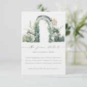 パステルフローラガーデンアーチボタニカル結婚詳細 エンクロージャーカード (スタンド正面)