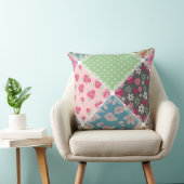パステルフローラキルトスクウェア クッション (椅子)