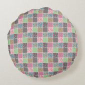 パステルフローラキルトスクウェア ラウンドクッション (裏面)