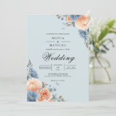 パステルフローラコー結婚ナー 招待状 (スタンド正面)