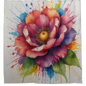 パステルフローラシャワーカーテンセット シャワーカーテン (正面)