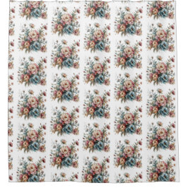 パステルフローラシャワーカーテン シャワーカーテン