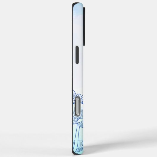 パステルフローラシルエットオーバーレイパーソナライズされた名 Case-Mate iPhoneケース (裏面 / 右)