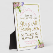 パステルフローラシーティングプラン結婚のサイン フォトプラーク (側面)