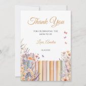 パステルフローラストーリーブックベビーシャワー サンキューカード (正面)