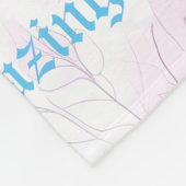 パステルフローラスペシャルシスター思慮深いハートフェルト フリースブランケット (角)