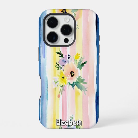 パステルフローラスワーズ iPhoneケース (裏面)