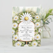 パステルフローラデイジーベビーシャワー 招待状 (スタンド正面)