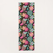 パステルフローラデザイナーヨガエクササイズフロアマット ヨガマット (裏面)