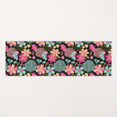 パステルフローラデザイナーヨガエクササイズフロアマット ヨガマット (正面(横))