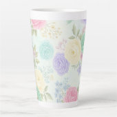 パステルフローラデザインラテマグ カフェラテマグ (正面)