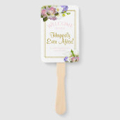 パステルフローラハッピーエバーアフター結婚式 プログラム ハンドファン (正面)