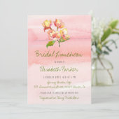 パステルフローラハンドシ絵を描ックブライダル昼食会 招待状 (スタンド正面)
