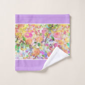 パステルフローラバスタオルセット バスタオルセット (ウォッシュタオル)