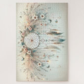 パステルフローラバタフライドリームキャッチャー ジグソーパズル (縦)