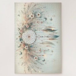 パステルフローラバタフライドリームキャッチャー ジグソーパズル