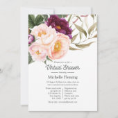 パステルフローラバーチャルベビーシャワー 招待状 (正面)