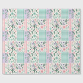 パステルフローラパッチワークラッピング紙 ラッピングペーパー (フラット)