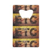 パステルフローラヒッピーETC抽象芸術 クレジットカード栓抜き (正面)