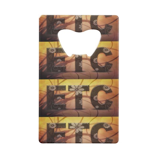 パステルフローラヒッピーETC抽象芸術 クレジットカード栓抜き (裏面)