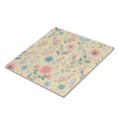 パステルフローラピンク&ブルーオンライトイエロー タイル (側面)