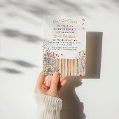 パステルフローラブックをテーマにしたベビーシャワー 招待状