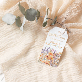 パステルフローラブックテーマベビーシャワーギフトラベル ギフトタグ