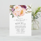 パステルフローラブライダルシャワーバイメール 招待状 (スタンド正面)