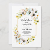 パステルフローラブライダルシャワー 招待状 (正面)