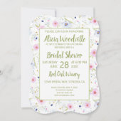パステルフローラブライダルシャワー 招待状 (正面)