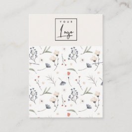 パステルフローラブルーラストロゴネックレスバンドホルダー 名刺