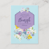 パステルフローラブーケブックマーク聖なる書物、 経典バイブル アドバイスカード (正面)