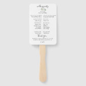 パステルフローラブーケ結婚式 プログラムファン ハンドファン (裏面)