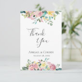 パステルフローラブーケ サンキューカード (スタンド正面)