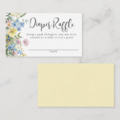 パステルフローラベビーイン開花おむつラッフル エンクロージャーカード (正面/裏面)