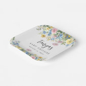 パステルフローラベビーイン開花シャワー ペーパープレート (傾斜あり)