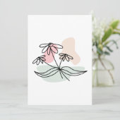 パステルフローラペンシルスケッチ 招待状 (スタンド正面)