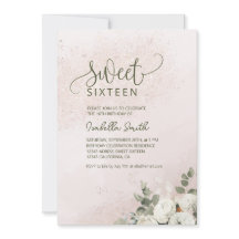 パステルフローラホワイトローズスウィート16誕生日