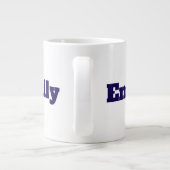 パステルフローラマグ | 名パーソナライズされた前に ジャンボコーヒーマグカップ (裏面)