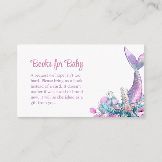 パステルフローラマーメイドテールスターフィッシュブズベビー エンクロージャーカード (正面)