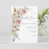 パステルフローラモダンブライダルシャワー 招待状 (スタンド正面)