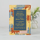 パステルフローララグジュアリーゴールデンブライダルシャワー 箔招待状 (立ち正面)