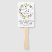 パステルフローラリース結婚式 プログラムファン ハンドファン (正面)