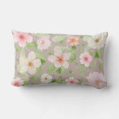 パステルフローラルパターン装飾用クッション ランバークッション (裏面)