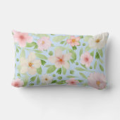 パステルフローラルパターン装飾用クッション ランバークッション (裏面)