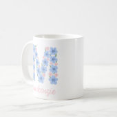 パステルフローラレターMモノグラム コーヒーマグカップ (正面左)